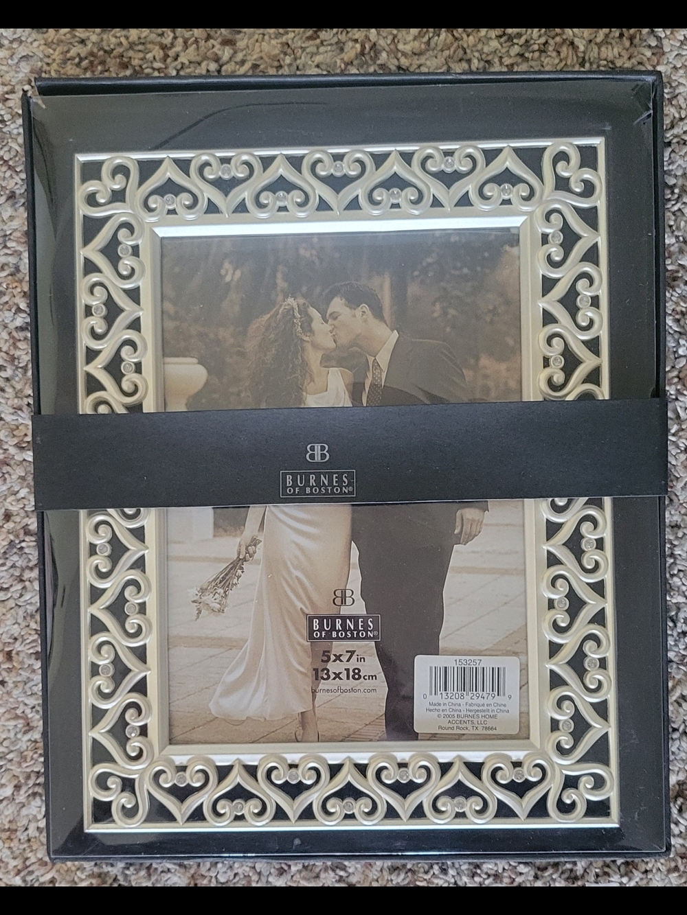Burnes Of Boston Silver Ornate Filigree Picture Frame 5×7